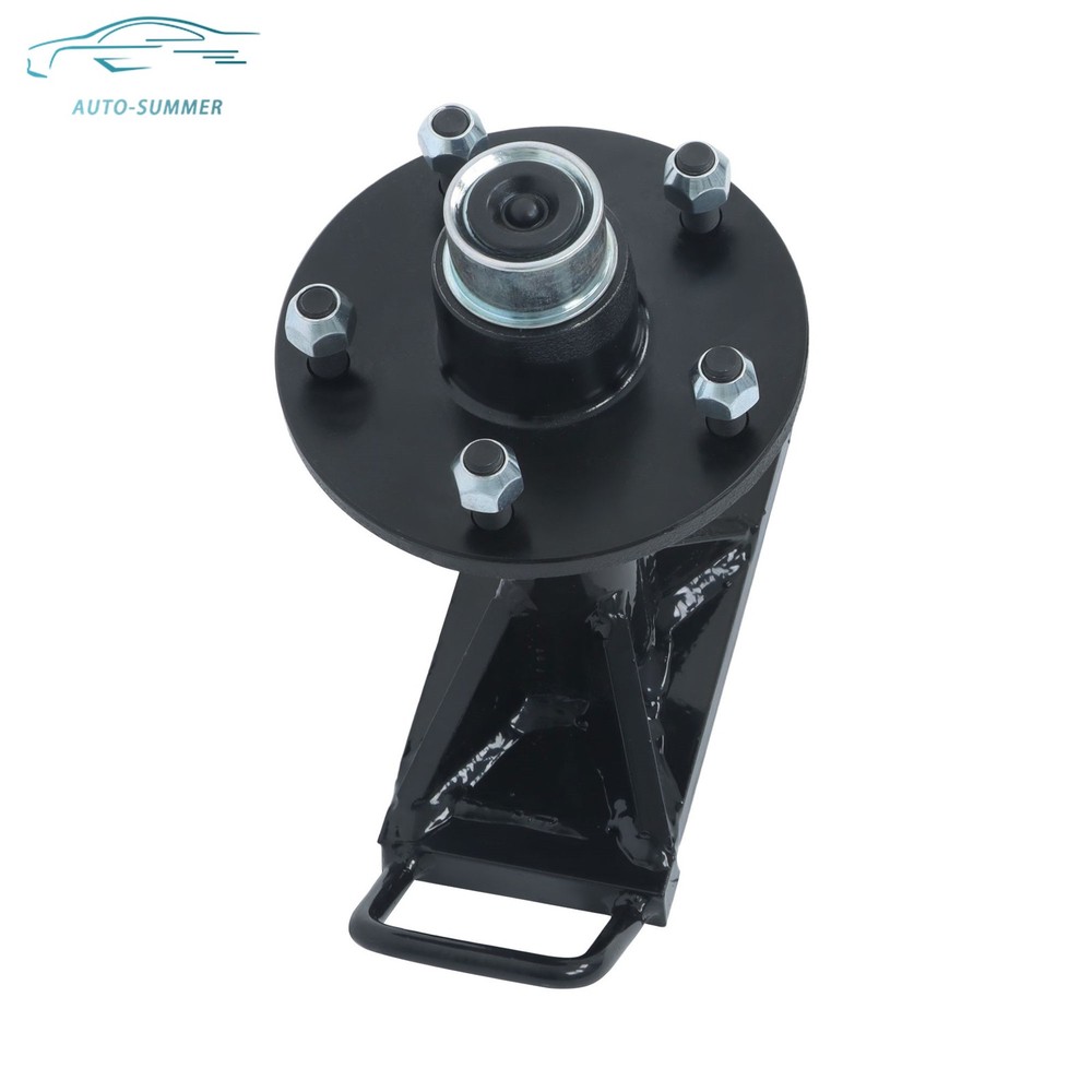 Pair of 5 × 5.5 Lug Shipping Container Wheels Bolt-On Spindle Kit with Handle