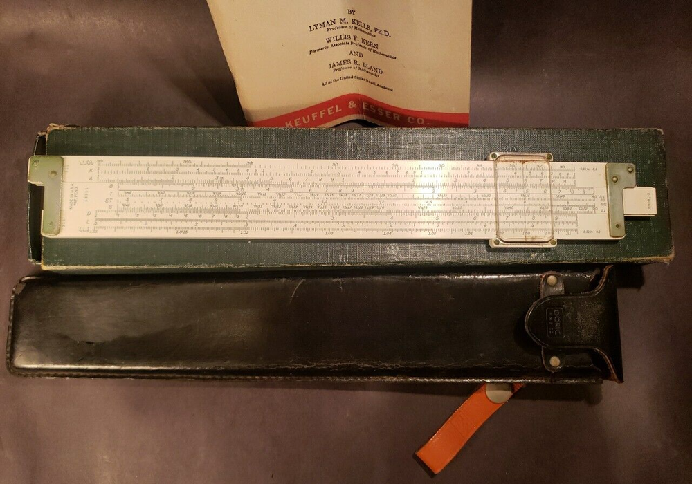 Doric K & E Co 1947 Slide Rule With Leather Case