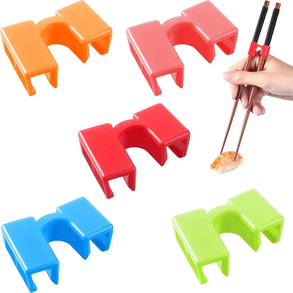 5pcs Reusable Chopstick Helper Clips for Kids & Beginners Training Tool
