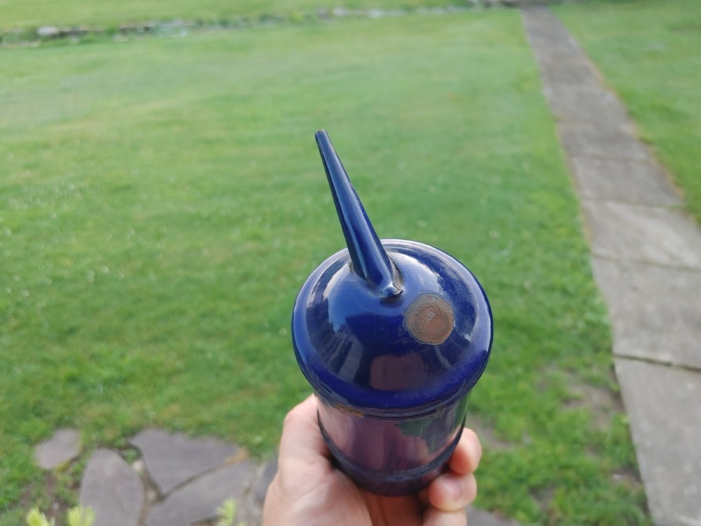 Antique Cobalt Blue Coal Mining Vaporizer