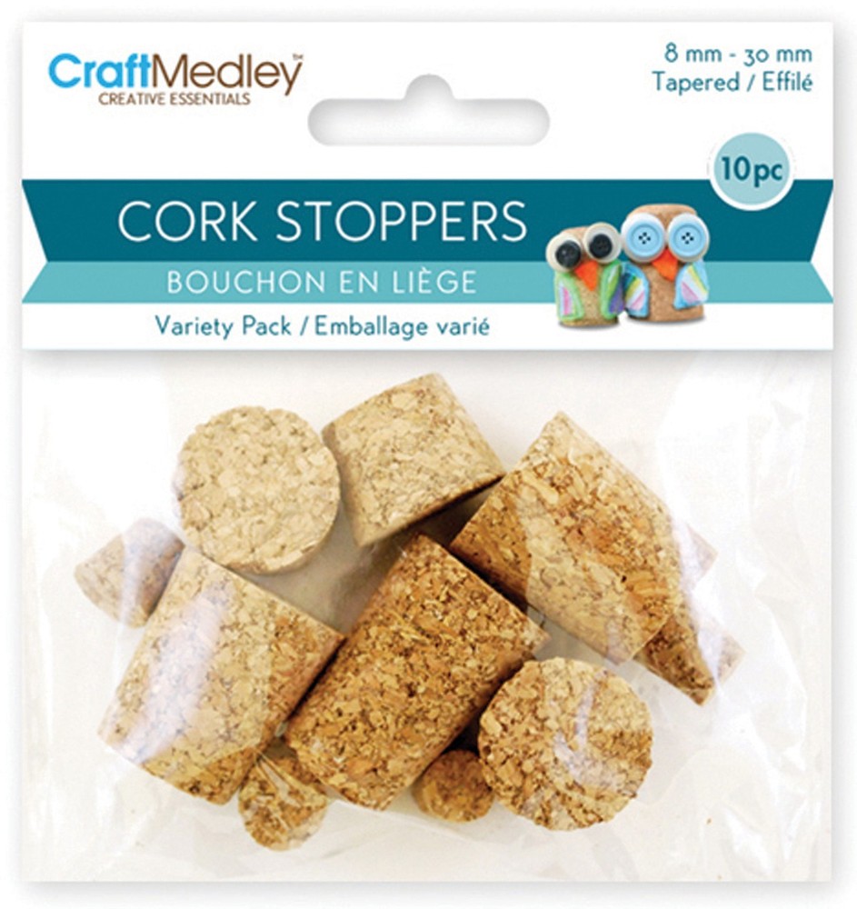 Cork Stoppers Value Pack Assorted 10/Pkg