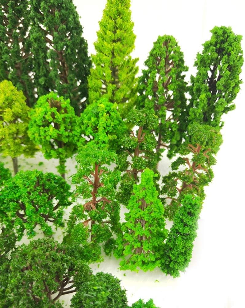 60 Piece Model Trees 1.36-6 Inh Mixed Model Tree Train Scenery Architecture Tree