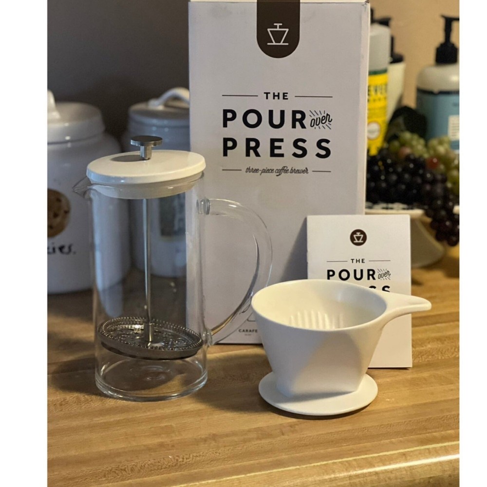 Coffee press drip brew system