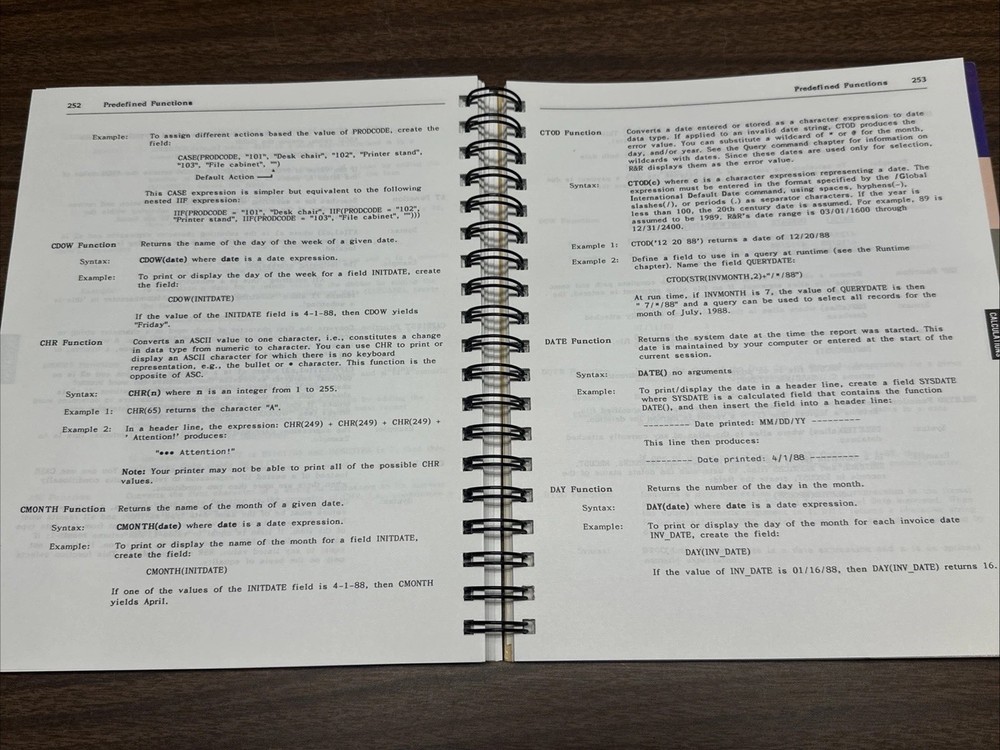 Concentric Data Systems R&R Relational Report Writer dBase Manual 1988 Version 3