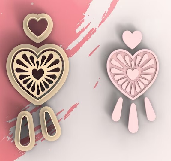 Valentine Combo 9 Polymer Clay Cutters