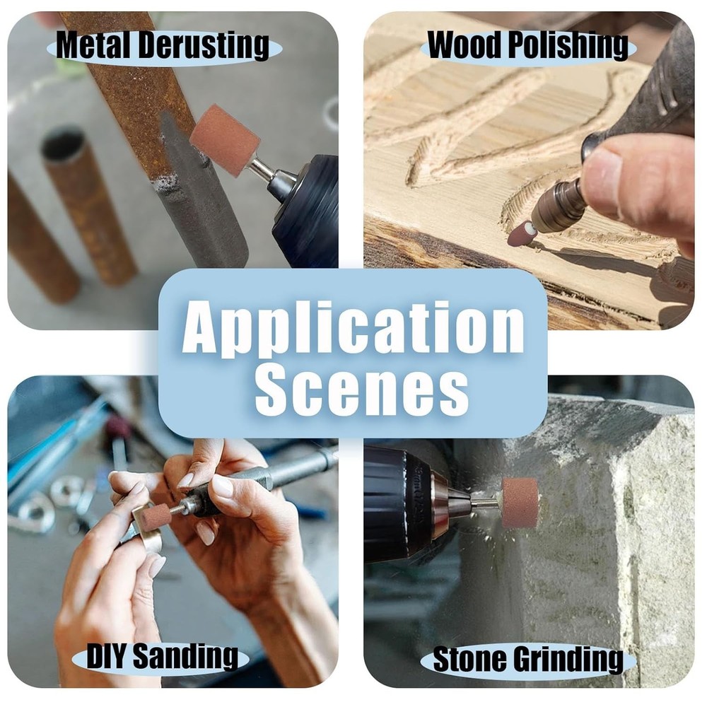 30Pcs Sanding Bits for Dremel Rotary Tool Grinding Stones Sanding Drill Bits wit