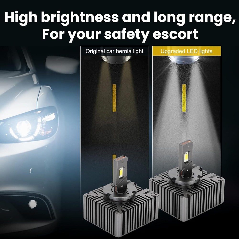 D5S LED Headlight Bulbs Hi-Lo for 2016-2018 Chevy Silverado 1500 Replace HID