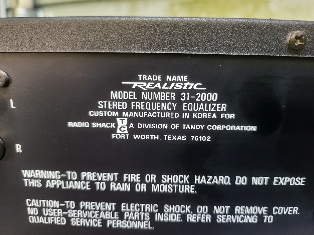 Vintage Realistic 31-2000A Stereo Frequency Equalizer EQ Tested 😄😍😎