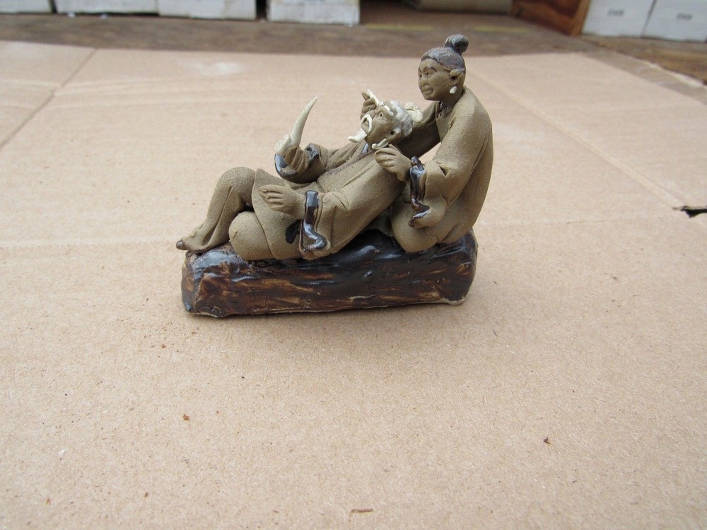 Ceramic Mud Ear Candle Figurine