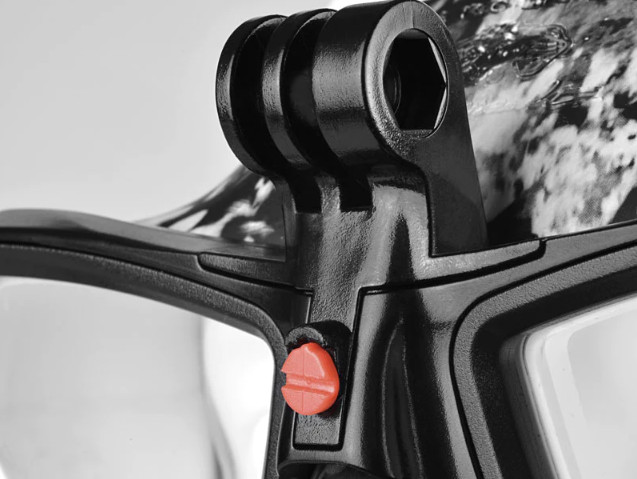 H. DESSAULT ELEMENT MASK WITH CAMERA MOUNT (FIRE CAMO - RED)