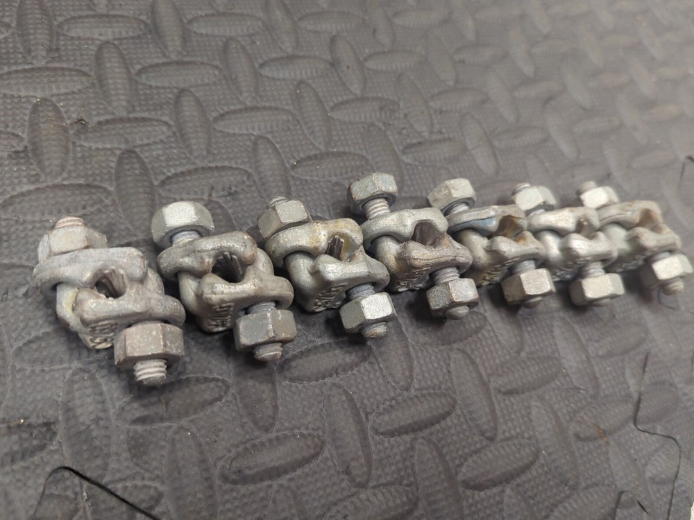 Hot Dip Galvanized Double Saddle Clips 5/16" Wire Rope Cable