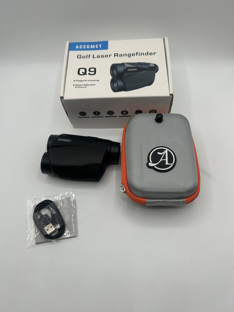 ACEGMET Q9 Golf Rangefinder, USB Charging TESTED/WORKING Preowned #b