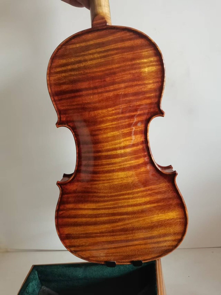 Master 4/4 violin 1pc Solid flamed maple back spruce top hand Made 0236