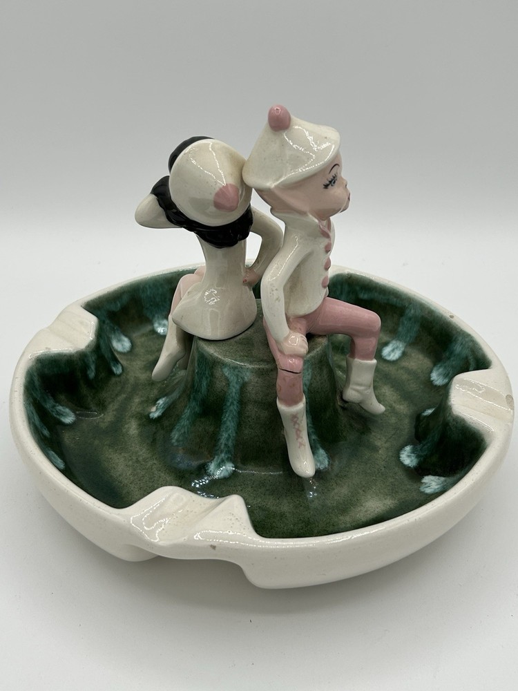 Vintage MCM Pixie Elf Ceramic Ashtray 1960 Hobbyist Condition Issues Please Read