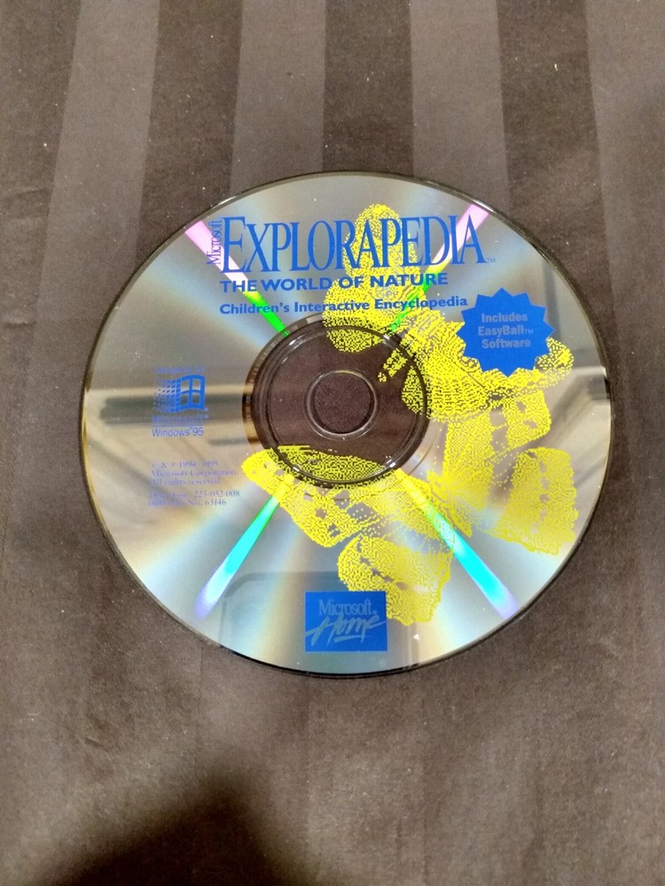Microsoft Explorapedia; Children's Interactive Encyclopedia Nature PC DISC ONLY