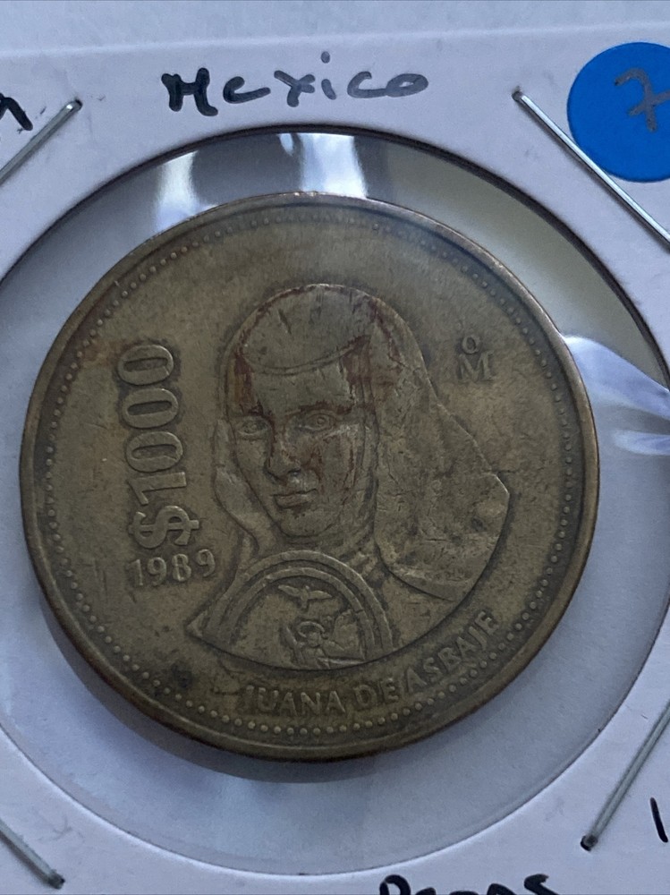 1989 Mexico $1000 Pesos Coin