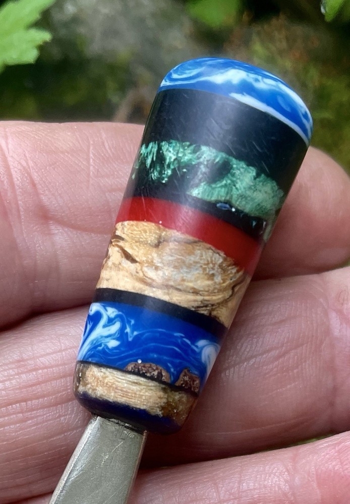 OOAK Artisan Divot Tool - Stainless / Epoxy/ Stabilized Wood - Golf