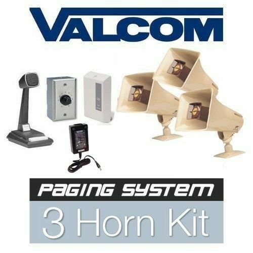 Valcom 3 Horn Speaker Paging Mass Notification and Emergency PA Intercom