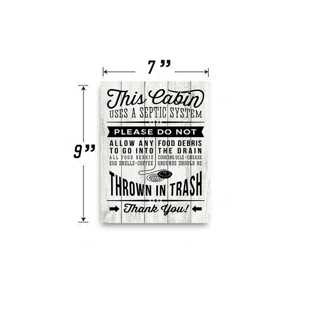 This Cabin Kitchen Septic Rules Handmade Wood Sign