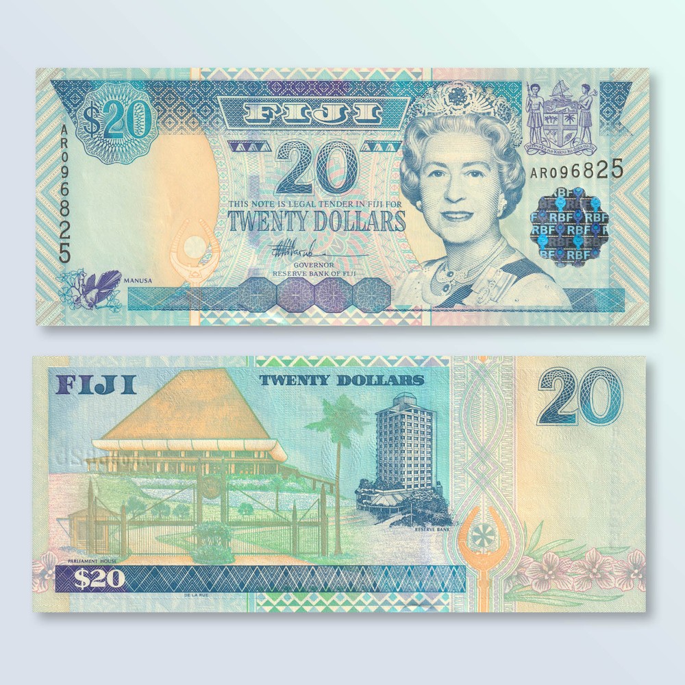 Fiji 20 Dollars, 2002, B518a, P107a, UNC