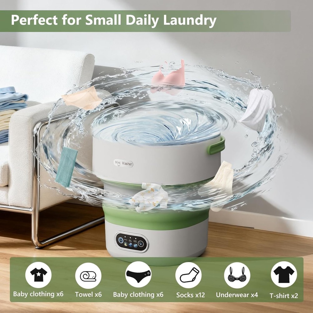 Versatile 16L Mini Laundry Machine with Multi-Cycle Options for Every Need