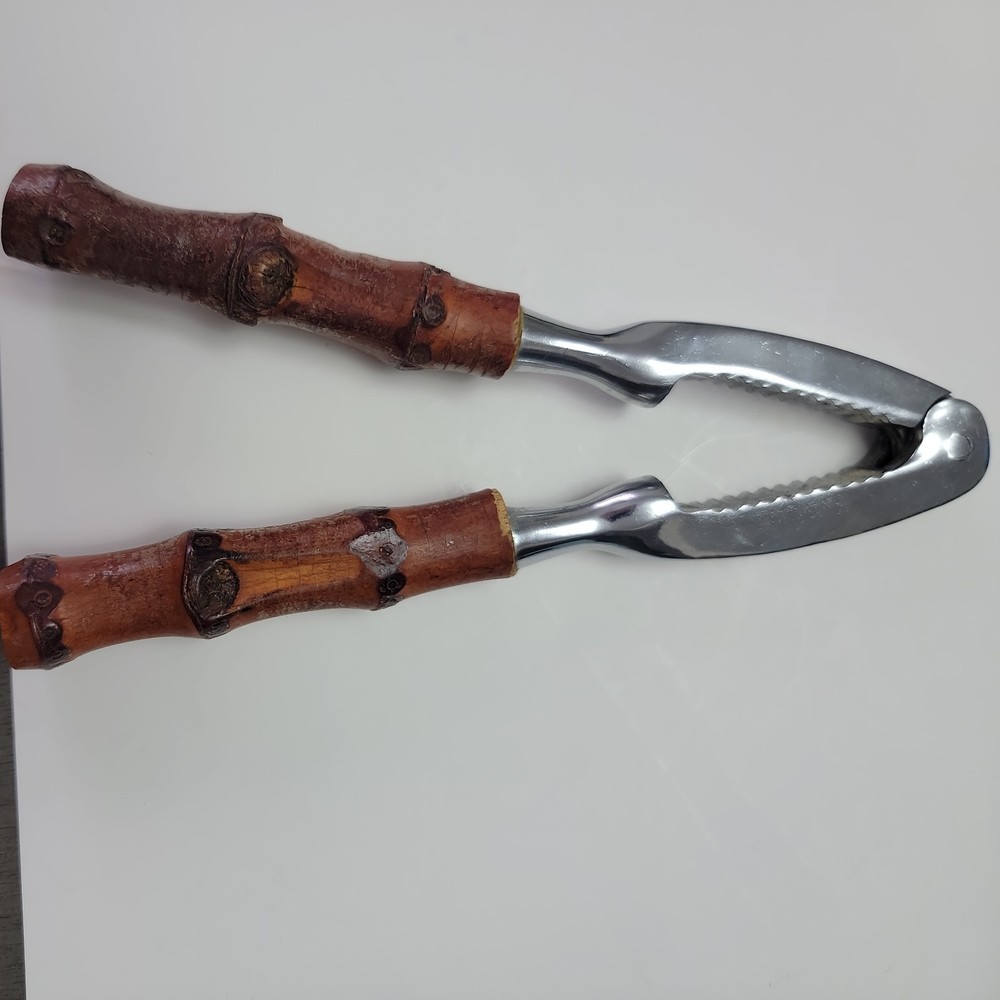 Vintage MCM Bamboo Handled Nutcracker / Lobster Cracker - Japan