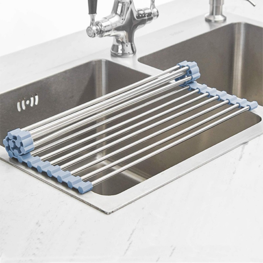 Over The Sink Dish Drying Rack, Roll Up Dish Drying Rack Kitchen Dish Rack St...