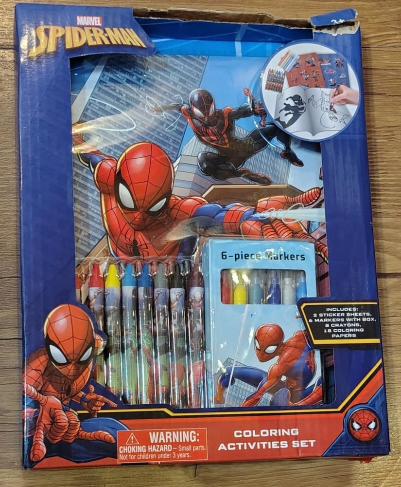 Marvel Spiderman Activity Coloring Set - NIB
