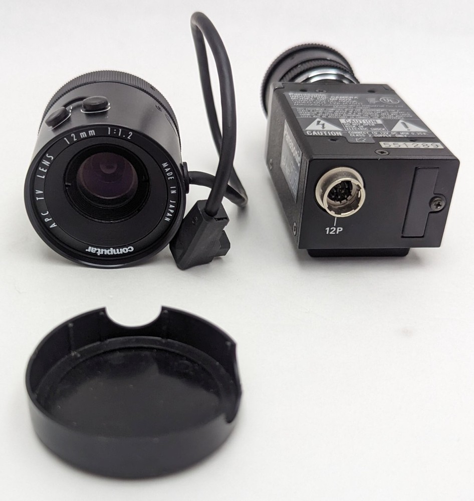Panasonic GP-MF 602 Industrial Camera with Computar 12mm 1:1.2 Lenses - Working