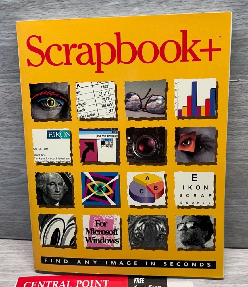 Scrapbook+ Version 2.2 Floppy Disk Software Instructions 1992 Central Point