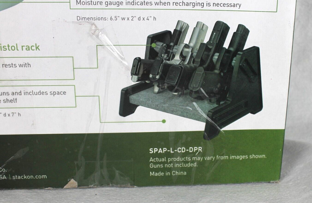 STACK-ON 3 Pieces Safe Accessory Kit:Led Motion Light, Dehumidifier, Pistol Rack