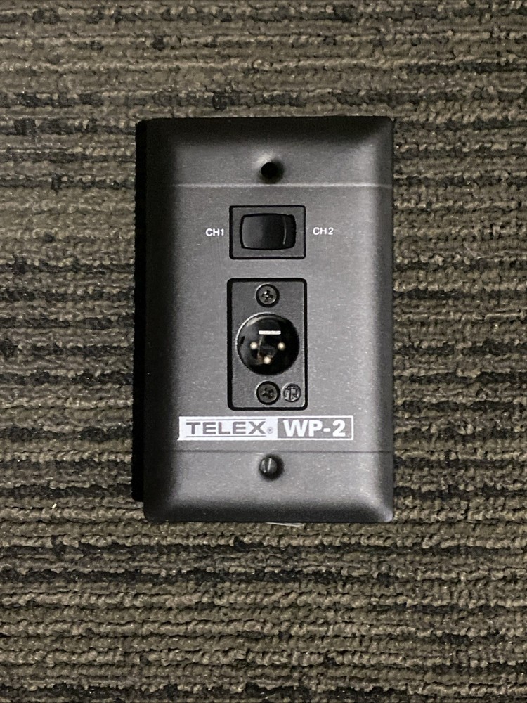 Telex WP2 Two Channel Microphone Wall Plate NOS