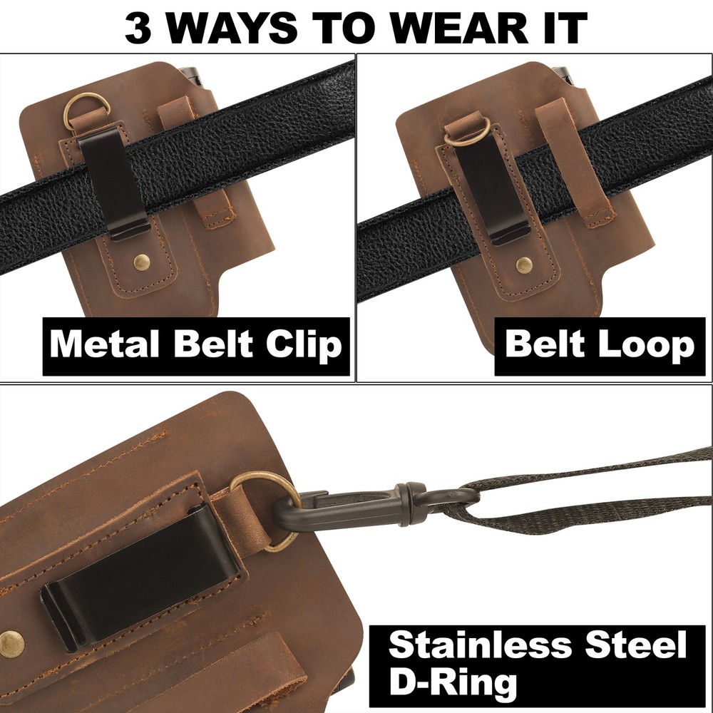 NUTUCH Leather EDC Multitool Sheath | Leather EDC Organizer | Flashlight Holster