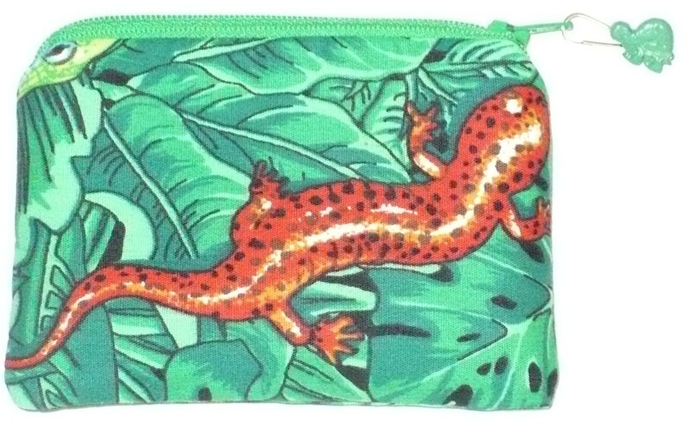 Handmade Change Purse/Accessory Bag - Geckos