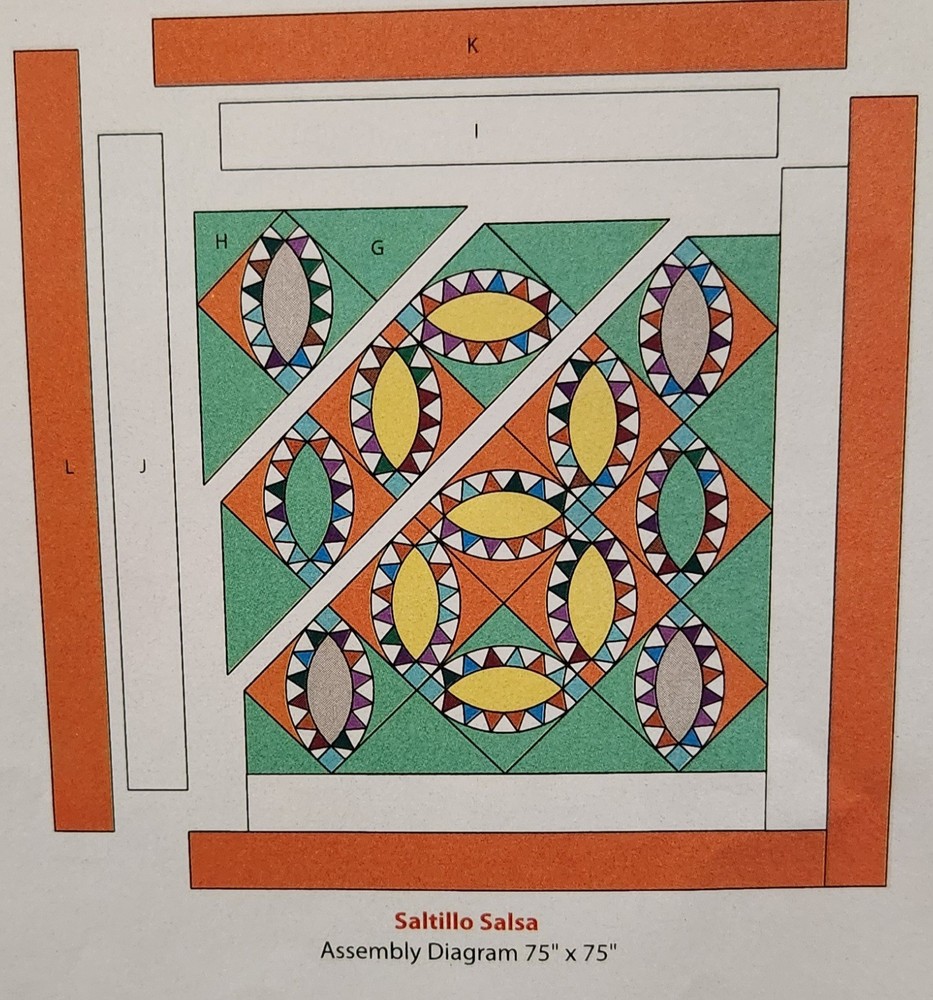 "Saltillo Salsa" Quilt Pattern from 2012 Mag. Advanced