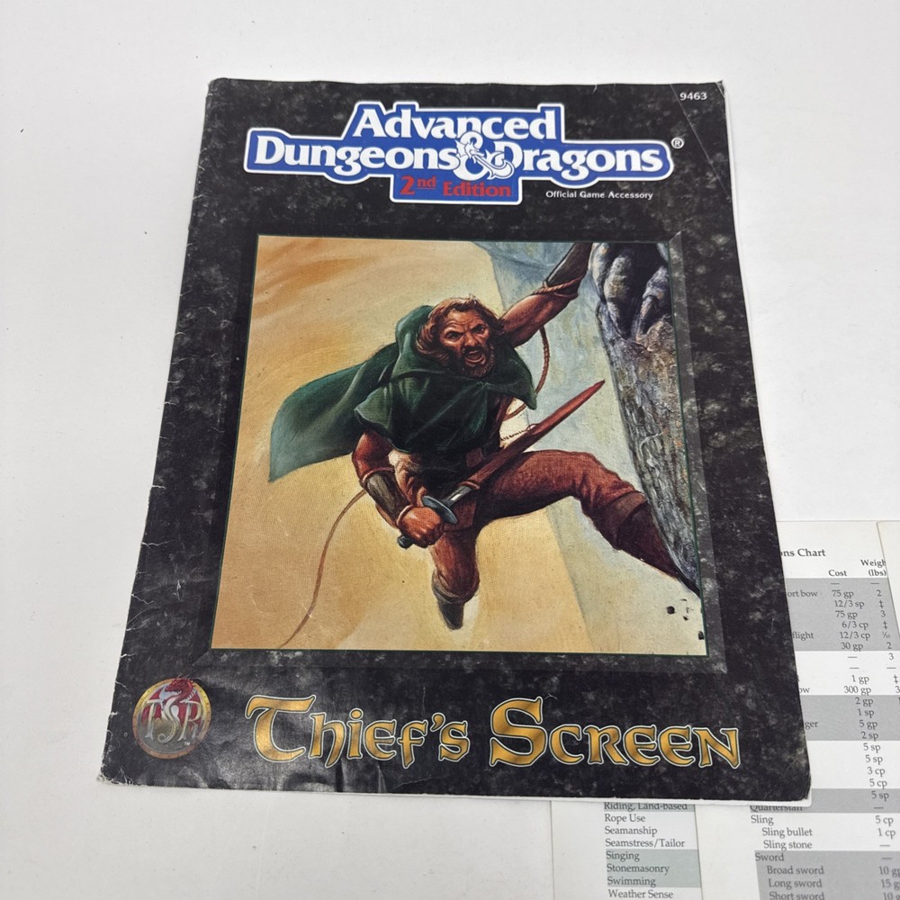 Advanced Dungeons & Dragons 2nd Edition, 9463 ~ Thief's Screen