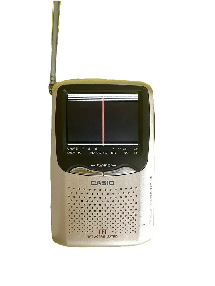 Vintage Casio Handheld LCD Color Television EV-570 TFT Active Matrix READ INFO