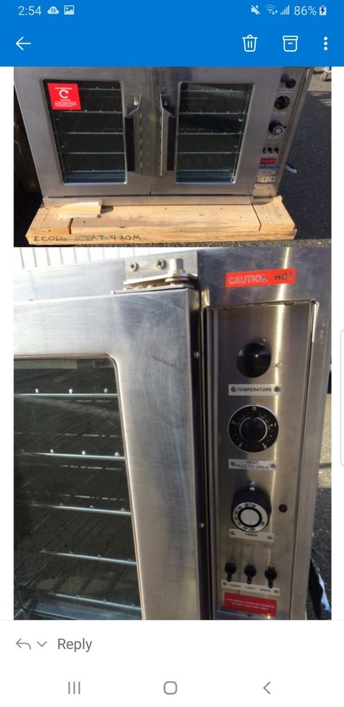 Lang Shipboard Electric Convection Oven