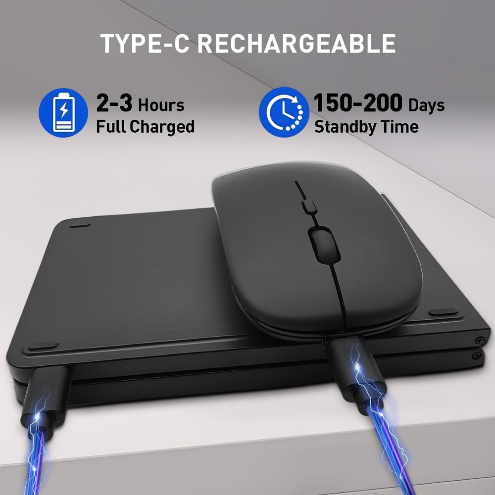 Foldable Keyboard and Mouse, Folding Keyboard Mouse Combo with Travel Case,Bl...