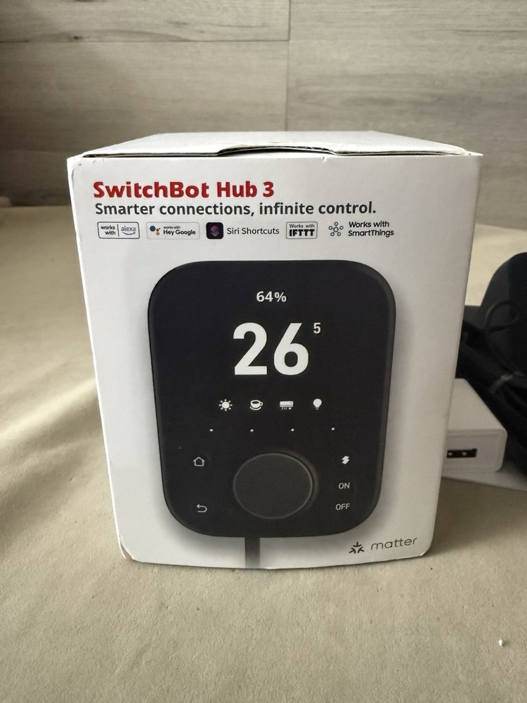 SwitchBot Hub 3 (3rd Gen), Smart Home Hub with 2.4" IPS Screen & Knob Control