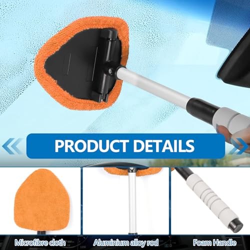 Car Windshield Cleaning Tool, Car Windshield Window Cleaner, Auto Orange