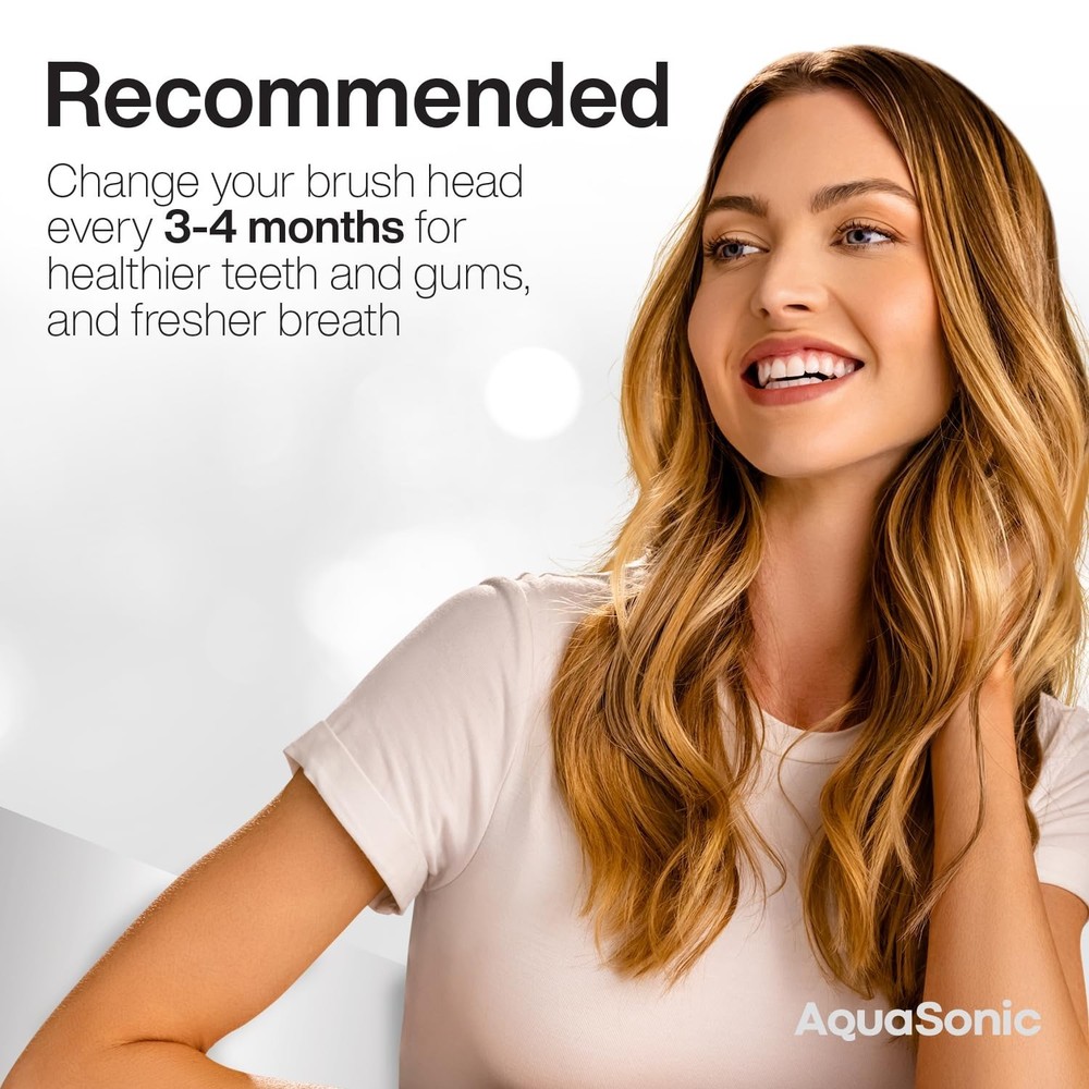 AquaSonic Standard Replacement Brush Heads | for Normal & Sensitive Teeth | C...