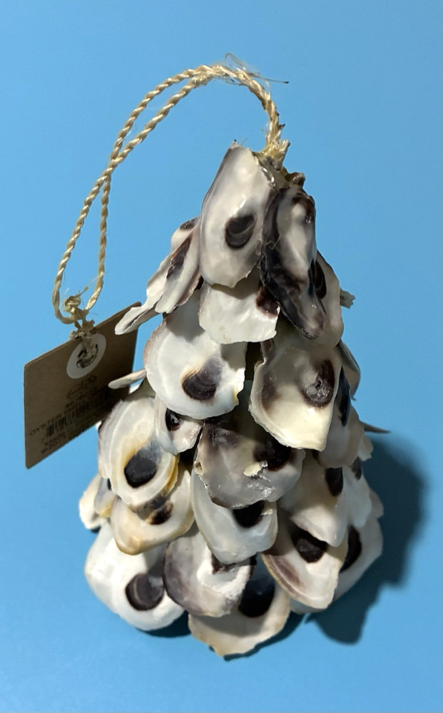 Mud Pie Oyster Shell Ornament 5" New with Tag
