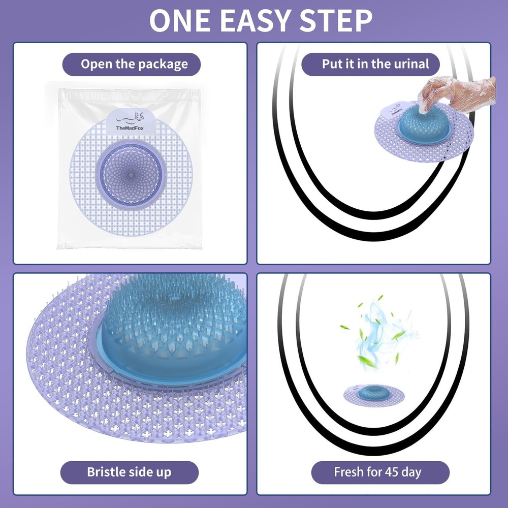 Urinal Screen Deodorizer (12 Pack,Urinal Deodorizer with Non-Para Block Long-...