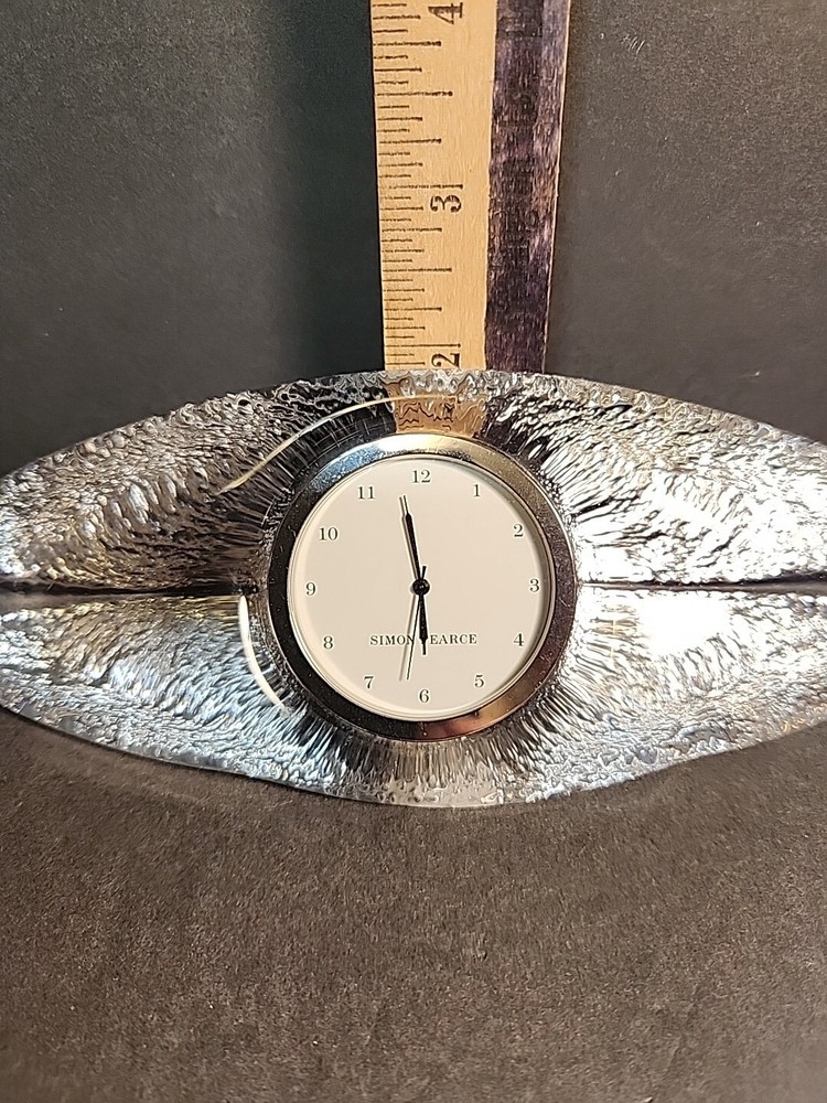 Simon Pearce Crystal Desk Clock Working