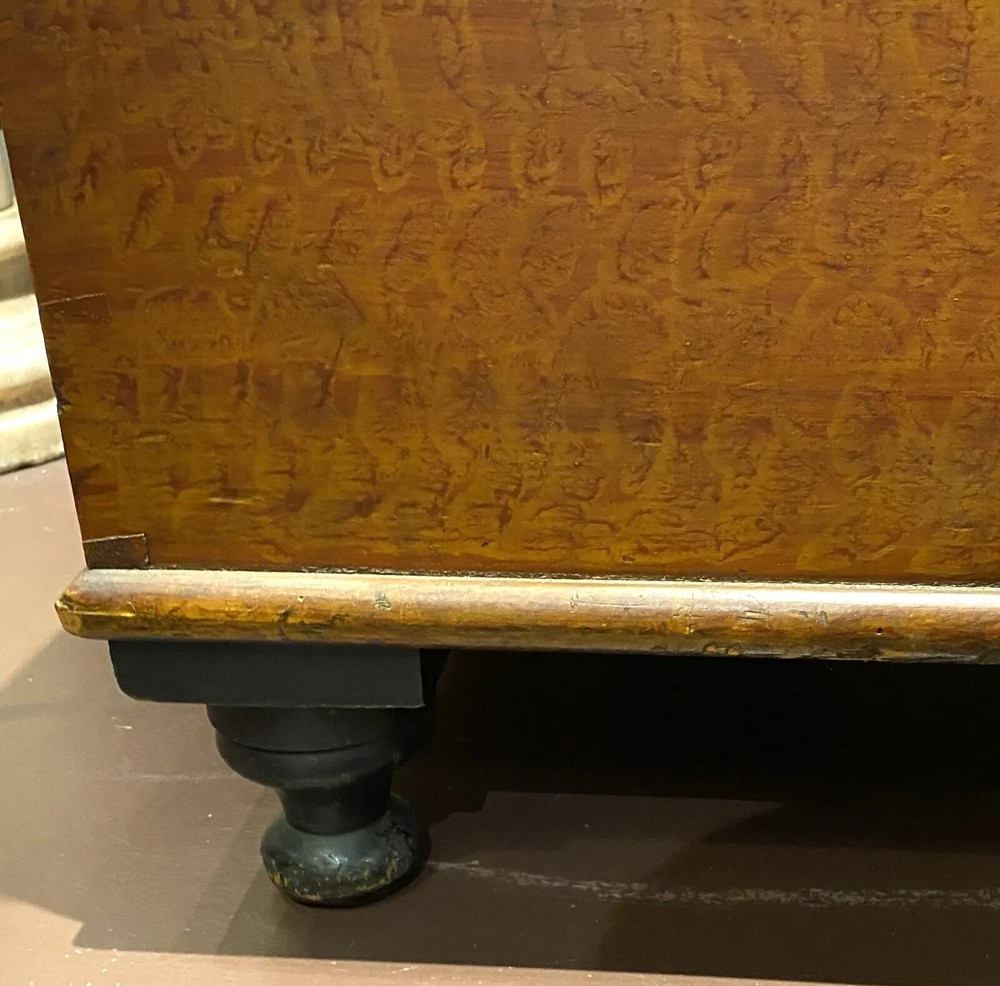 19th c Paint Decorated Blanket Chest with Till