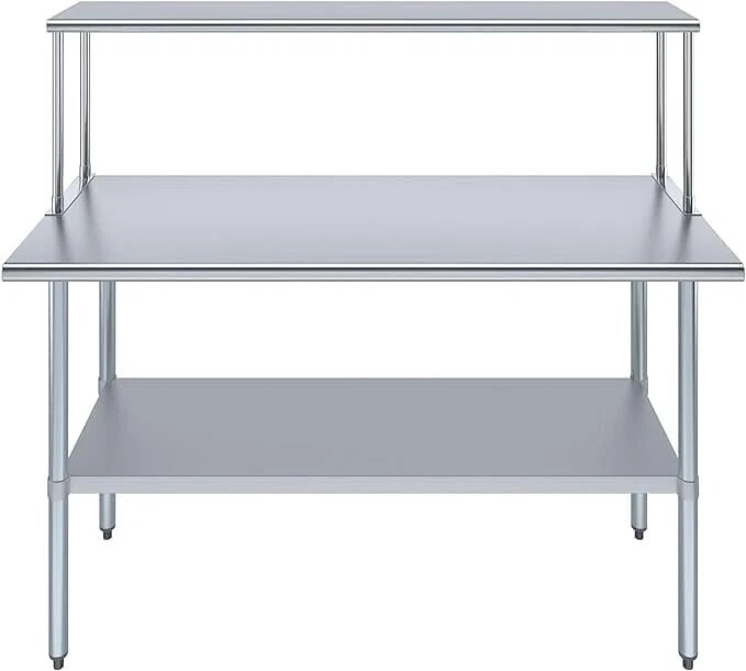 Work Commercial Worktable, Stainless Steel Table for Kitchen Prep & Restaurant