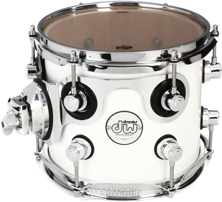 DW Design Series Mounted Tom - 7" x 8" Gloss White