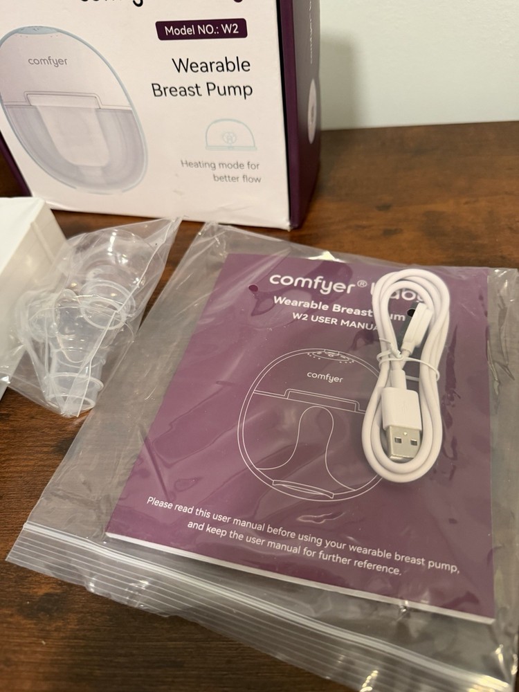 Comfyer Heated Wearable Hands Free Breast Pump Rechargeable App Control Open Box