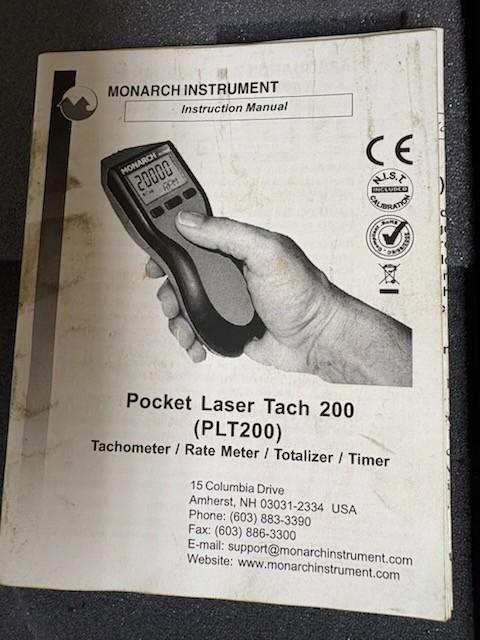 Pocket Laser Tach 200 Monarch Instrument